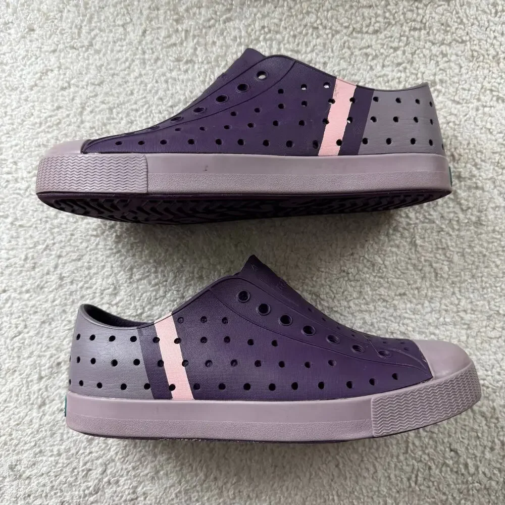 Native Jefferson Block Sneakers in Purple/Pink